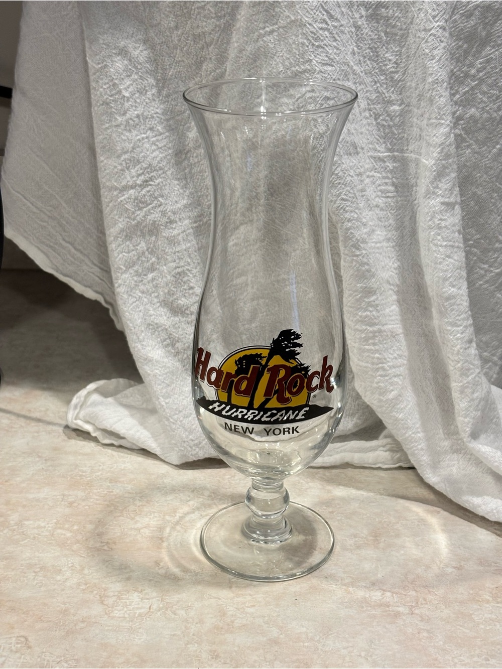 Hard Rock Cafe New York Hurricane Glass